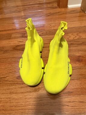 Balenciaga women’s Neon Yellow Speed Trainer Sneakers
